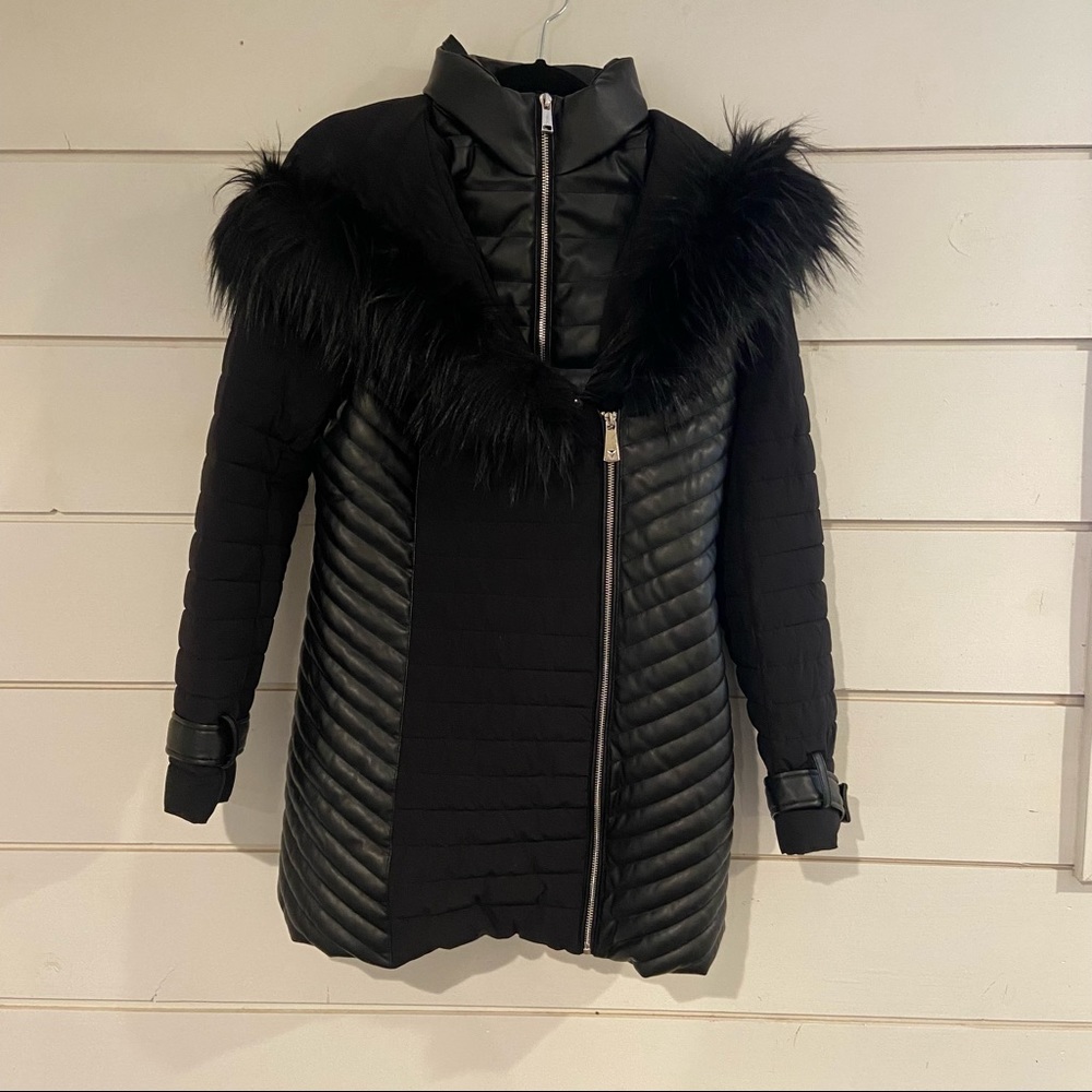 Guess Winter Coat Parka Faux Fur Jacket Medium